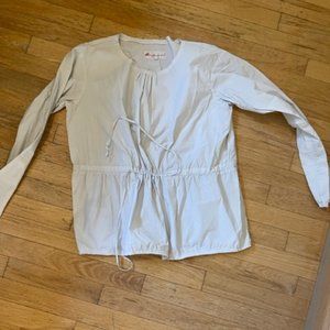 Light Grey Cotton Poplin size 1 Manuelle Guibal long sleeve shirt